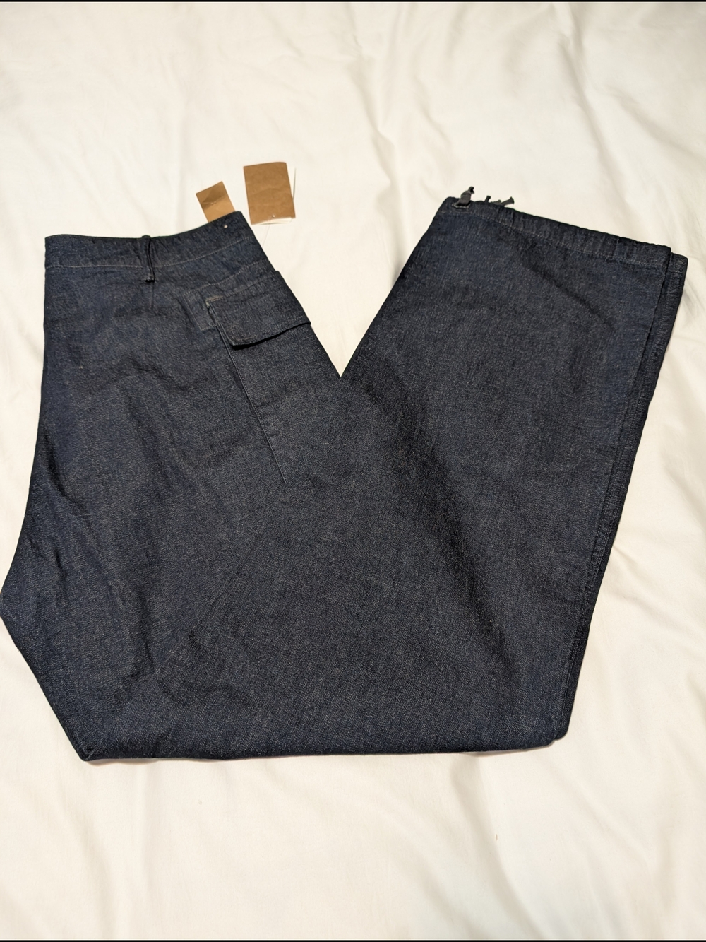 Ralph Lauren Double RL Navy Denim Cargo Trousers
